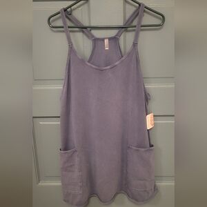 NWT Fp Movement Blue Indigo Hot Shot Mini Dress Size Small.